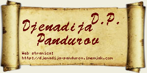 Đenadija Pandurov vizit kartica